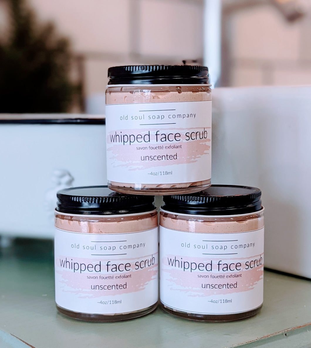 Face Scrub - Whipped Unscented Face Soap Scrub