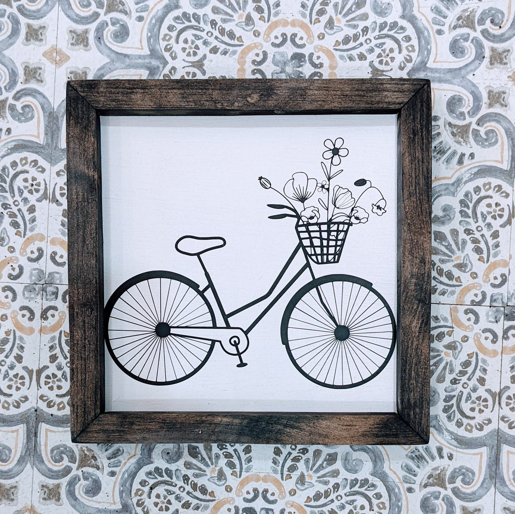 Bicycle Flowers Sign