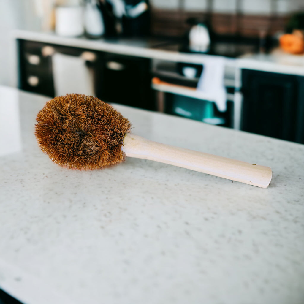 Scrub Brush - Bamboo Coconut Husk Dish Brush